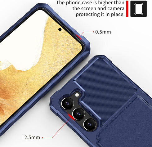 Asuwish Phone Case for Samsung Galaxy S23 Plus S23+ 5G Wallet Cover with Tempered Glass Screen Protector and Credit Card Holder Slot Magnetic Stan...