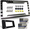 Flag License Plate Frame- USA Patriotic Personalized Car Tag Holder, 4 Hole Black Heavy-Duty Aluminum Bracket, Novelty Thin Cover for Front Bumper...