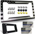 Flag License Plate Frame- USA Patriotic Personalized Car Tag Holder, 4 Hole Black Heavy-Duty Aluminum Bracket, Novelty Thin Cover for Front Bumper...