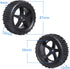 Hobbypark Front and Rear Tires & Wheels Set 12mm Hex Hubs Foam Inserts for Redcat HPI Exceed RC 1/10 Off Road Buggy Tyre (4-Pack)...