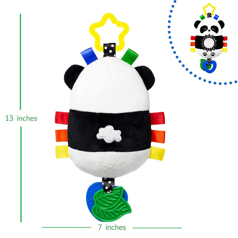 Squish 'N Play Activity Toy Panda- Multi-Sensory Learning Baby Toy - Stroller Toy, Car Seat Toy, Tummy Time Toy, Teether Toy, Baby Gift - with Mir...