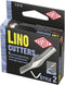 ESSDEE 1.5mm Linoleum Cutter Tool - No. 2 Size Lino Blades - High Carbon Steel - Pack of 5 Universal Cutter - Made in UK...