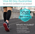 Vive Calf Compression Sleeve for Men & Women 20-30mmHg (1 Pair) - Footless Calf Support Leg Compression Socks for Shin Splint, Pain Relief, Diabet...
