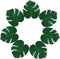 ATFL 8.3'' Artificial Medium Palm Leaves,50 PCS Fake Tropical Monstera Faux Palm Leaves for Safari Jungle Hawaiian Luau Party Table Decoration Wed...