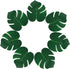 ATFL 8.3'' Artificial Medium Palm Leaves,50 PCS Fake Tropical Monstera Faux Palm Leaves for Safari Jungle Hawaiian Luau Party Table Decoration Wed...