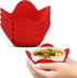 Microwave Bowl Huggers Warmers for Food Microfiber Heat Resistant Food Warmer Set Microwave Safe Handle Hot and Cold Bowls Holder Without Burning ...