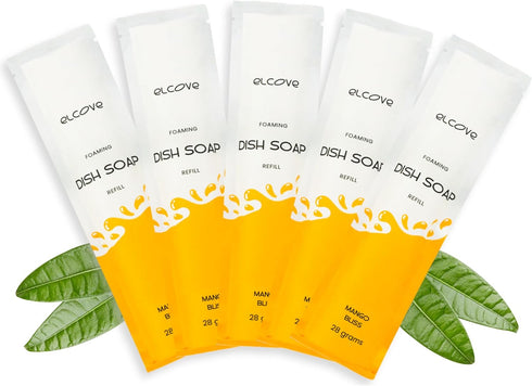 Foaming Dish Soap Refill (Set of 5), Makes 60 oz of Eco Friendly Foaming Dish Soap or Dish Soap Spray, Non Toxic, Zero Waste, Plastic Free Dishwas...