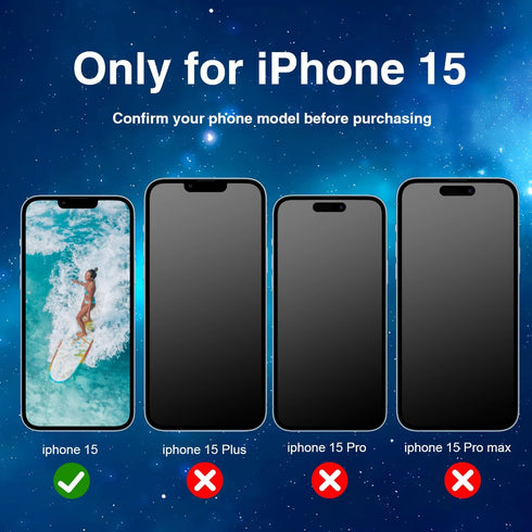 for iPhone 15 Waterproof Case, Built-in Screen Protector, Shockproof, Snowproof, Dustproof, Full Body Protective Cover for iPhone 15 Compatible wi...