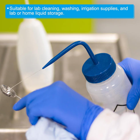 PATIKIL 250ml Wash Bottle, Plastic Labeled Squeeze Bottle Wide Mouth Bottle Tools for Lab Cleaning Washing Liquid Distilled Water Storage, White C...