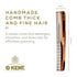 Kent 6T Fine Tooth Comb and Wide Tooth Comb Hair Combs for Women, Combs for Men Beard Comb and Mustache Comb, Barber Comb Hair Styling Grooming Co...