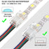 RGB LED Light Strip Connectors 20 Waterproof LED Adapter Connectors Transparent Solderless LED Light Strip Connectors for Strip Light Unwired Gapl...