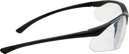 grinderPUNCH Full Lens Magnification Safety Glasses with Black Frame | Clear Lens | | Magnifying Reading Eyewear...