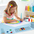 Qoolife Silicone Painting Mat with Cup, 23.6"*15.7" Silicone Art Mats for Crafts with 10 Brushes, 12 Color Dividers, Collapsible Erasable Washable...