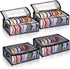 AVLA 4 Pack Hat Storage for Baseball Caps, Non-woven Wide Hat Organizer, Large Sports Hat Storage Bag, Hat Racks Holder for Closet with 2 Sturdy H...
