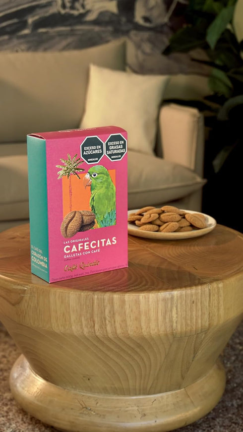 Cafe Quindio Coffee Cookies Cafecitas 3.5 oz (100g) Box - Approximately 22 Cookies...