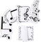 Whaline 960Pcs Music Themed Sticky Notes White Black Musical Self-Stick Notes 8 Designs Musical Notes Message Reminder Pads for Annotating Books O...