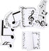 Whaline 960Pcs Music Themed Sticky Notes White Black Musical Self-Stick Notes 8 Designs Musical Notes Message Reminder Pads for Annotating Books O...
