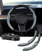 Custom-Fit Steering Wheel Cover for Tesla, Telsa Model 3 / Y Carbon Fiber Steering Wheel Cover for Men/Women, Anti-Slip, Comfortable Grip, Breatha...
