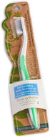 Earth Friendly Compostable Adult Manual Toothbrushes - Silver Infused Soft Bristle Toothbrush (4 Pack) (Green)...