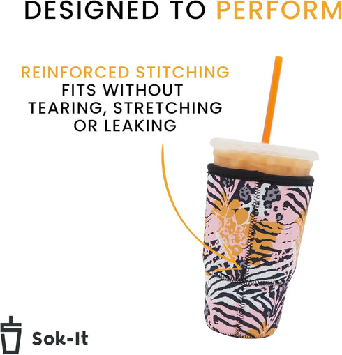 Sok It Java Sok Iced Coffee & Cold Soda Insulated Neoprene Cup Sleeve (Cowgirl Couture, Large: 30-32oz)...