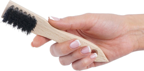 Wooden Natural 6" Shoe Welt Dauber Brush and Polish Applicator - Shoe Shine Brush with Black Bristle for Efficient Shoe Polish Application by Kone...