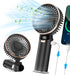 Handheld Fan - Portable Fan 5200mAh, Metal Handle Mini Hand Held Fan Foldable, USB Rechargeable Personal Fan Power Bank, 6 Speeds Quiet Handheld F...