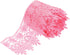 MECCANIXITY 3 Inch Wide 5 Yard Lace Ribbon Floral Pattern Pink Embroidered Lace Trim Ribbon for Sewing Making, and DIY Crafts, Gift Wrapping, Wedd...
