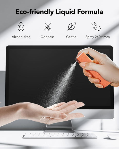 3PCS Screen Cleaner Spray Wipe, 3-in-1 Spray Microfiber Cloth, Car Screen Cleaner, Portable Refillable Spray Bottle Tool for Phone/Computer/Laptop...