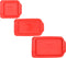 Pyrex BASICS 3 Red Lid Bundle - (1) 222-PC 2qt, (1) 232-PC 2qt and (1) 233-PC 3qt - Made in the USA...