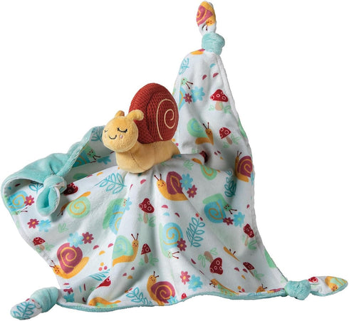 Mary Meyer Stuffed Animal Lovey Security Blanket, 13 x 13-Inches, Skippy Snail...