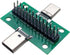 2 Pcs USB 3.1 Type-C Male to Female Test Board with PCB Board 24 Pins 2.54 mm Double-Sided Socket with pin Header Connector for Date Line Wire Cab...
