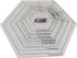 HONEYSEW 1/4" Seam Allowance Hexagon Template Set for Quilting 8 Size Sewing Rulers...