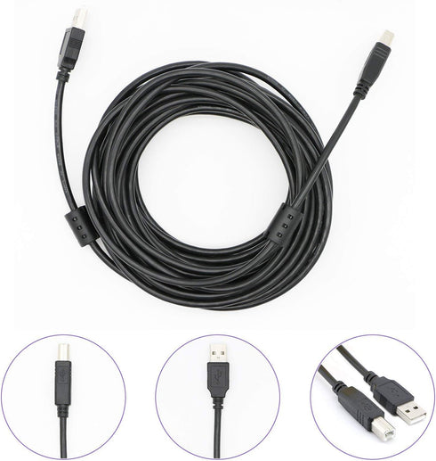 PASOW USB 2.0 Cable A Male to B Male Cable for Printer Scanner (30 Feet/10M)...