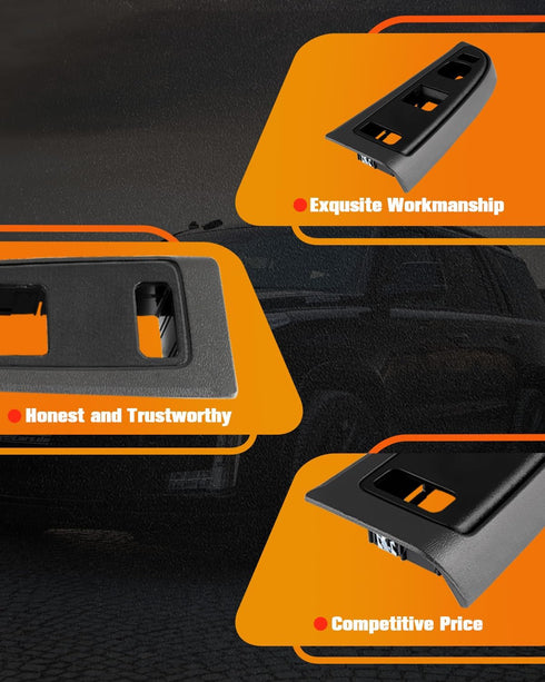 cciyu Light Gray and Black Window Switch Bezel Front Left Drivers Side Replacement Fits for Chevy Silverado 1500 2500 3500 2004-2006 for GMC Sierr...
