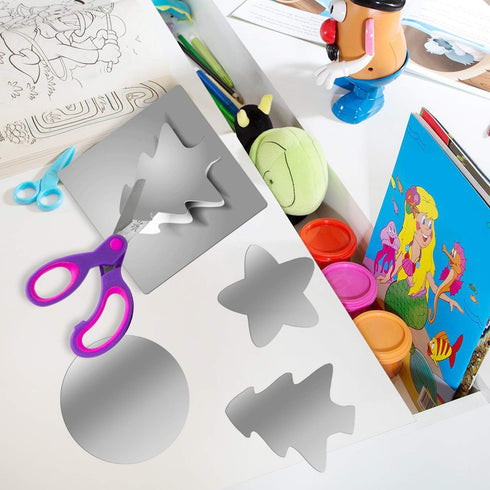 4 Pieces Flexible Cut to Size Mirror Sheet 6" x 9", Self Adhesive Non Glass Mirror Stickers PETG Plastic Mirror...
