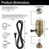 Lamp Rewire Kit, 10 Foot Matching Cord, 3 Way Socket and Essential Hardware, Table and Floor Lamps Socket Replacement, Rewire and Repair, DIY Ligh...