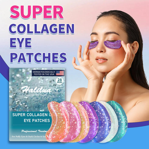 Under Eye Patches (28 Pairs) - Under Eye Mask for Puffy Eyes, Dark Circles, Puffiness, Bags and Wrinkles, 7 Colors Crystal Gel 24K Gold Eye Mask, ...