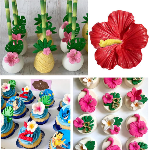 Hibiscus Flower Silicone Fondant Molds For Cake Decoration Cupcake Topper Chocolate Candy Sugar Craft Polymer Clay Gum Paste...