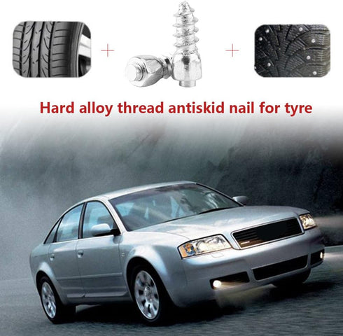 Tire Stud Screws, 100 Pcs 12mm Anti-Slip Screw Stud Wheel Tyre Snow Tire Spikes Screw in Tire Stud Trim Auto Accessories for Car Truck Auto Bike B...