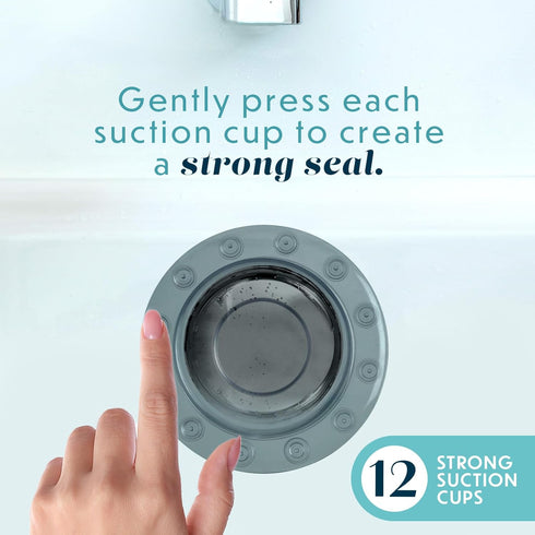 SlipX Solutions Bottomless Bath Overflow Drain Cover for Tub, Adds Inches of Water to Bathtub for a Warmer Deeper Bath, Spa Accessories, Drain Blo...