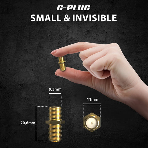 G-PLUG F81 Coaxial Cable Connectors - Exceptional Signal Quality and Durability for Uninterrupted Connectivity...