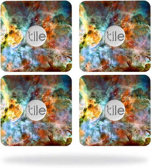 MightySkins Skin Compatible with Tile Slim Key Finder (4 Pack) wrap Cover Sticker Skins Space Cloud...