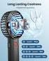 Mini Handheld Portable Foldable Small Fan USB Rechargeable Personal Fan Neckable Desktop 4-speed 3-in-1 Mute Handheld Small Fan 6-15 Hours Continu...