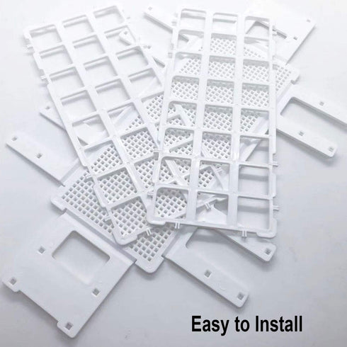 Plastic Test Tube Rack 2 Pack 24 Holes Lab Test Tube Rack Holder for 25mm and Below The Test Tubes, Detachable, White...