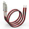 Pixelman(14AWG 2.5ft Red/Black RCA Plug to Speaker Wire,Speaker Bare Cable to RCA Plug Adapter,Heavy 14 Gauge Speaker Wire RCA Jacks Speaker Cord,...