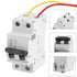 2P 250V Low-Voltage DC Miniature Circuit Breaker, DIN Rail Mount 63A Miniature Air Circuit Breaker for Solar Panels Grid System Wind and Solar Hyb...