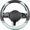 Cute Steering Wheel Cover for Girls Women Leather Universal 15 inch, Black and Green...