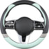 Cute Steering Wheel Cover for Girls Women Leather Universal 15 inch, Black and Green...