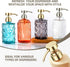 Stainless Steel Soap Brushed Nickel Dispenser Pump Replacement Bathrooom Countertop for Hand Wash &Soap, kitchen dish soap, syrup (Gold+Brushed Ni...