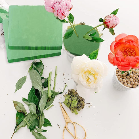 Dry & Wet Floral Foam Bricks, 15.7 x 11.8’’ Large Green Styrofoam Foam Blocks for Fresh Artificial Flowers Arrangements Wedding Florist Supplies A...